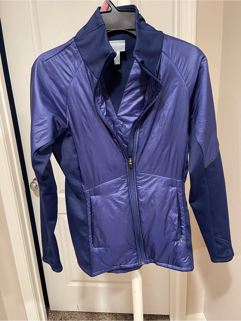 Women's Athleta Flurry Base Layer Navy Blue Jacket Size XS